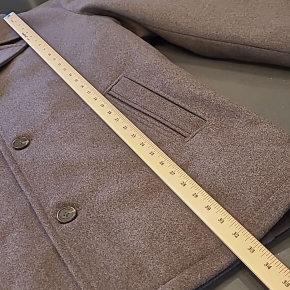 London fog  sz L brown 50% Wool coat NWOT - Picture 6 of 14